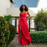 Red Satin Dress