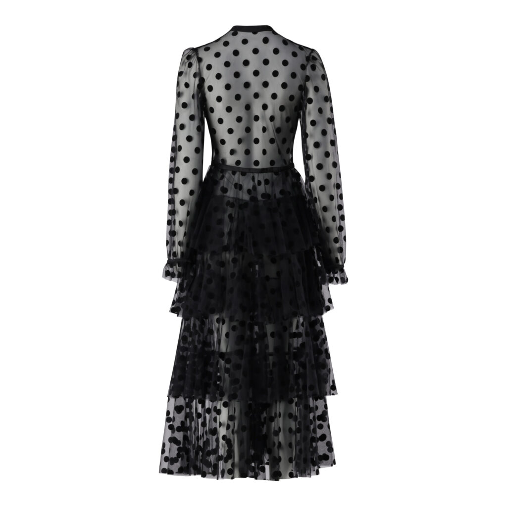 Black dot layered dress _ Overlay _ Back_18
