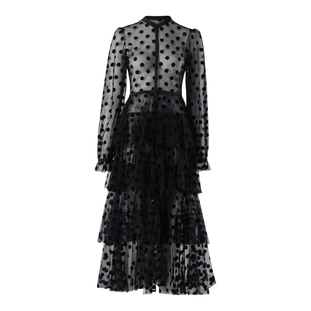 Black dot layered dress _ Overlay _ Front_17